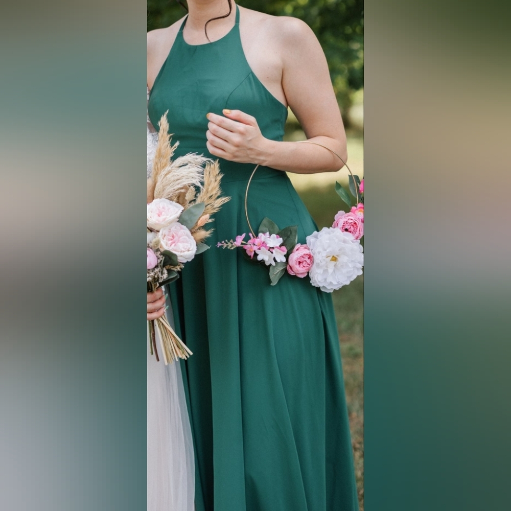 Chiffon Halter Bridesmaid Dress - Picture 8 of 8